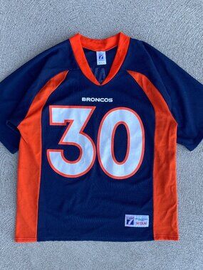 Vintage Denver Broncos Terrell Davis #30 Logo 7 men's football jersey